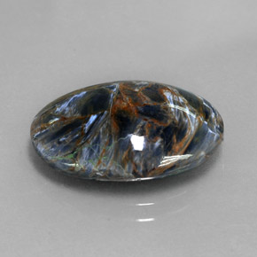 Pietersite naturale multicolore da 7,50 ct, taglio ovale, opaco