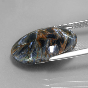 Pietersite naturale multicolore da 7,50 ct, taglio ovale, opaco