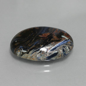 Pietersite naturale multicolore da 7,94 ct, taglio ovale, opaco