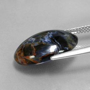 Pietersite Multicolore naturale da 8.86 ct, Taglio ovale, Opaco