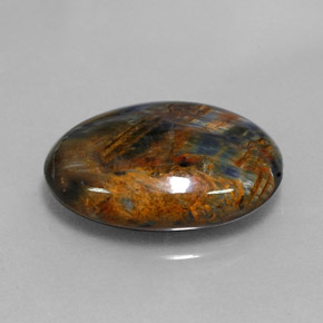 Pietersite naturale multicolore da 8,32 ct, taglio ovale, opaco