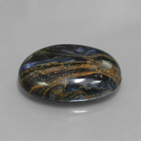 Pietersite naturale multicolore da 8,49 ct, taglio ovale, opaco