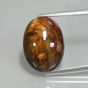 Pietersite Multicolore naturale da 9.80 ct, Taglio ovale, Opaco