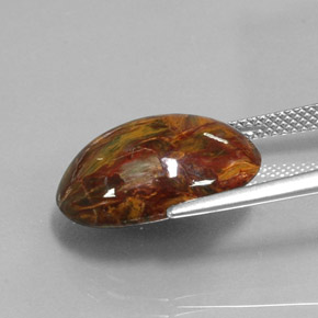 Pietersite Multicolore naturale da 9.80 ct, Taglio ovale, Opaco
