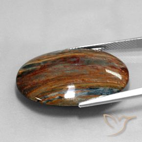 Pietersite Multicolore naturale da 24.58 ct, Ovale, Opaco
