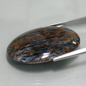 Pietersite Multicolore naturale da 21.37 ct, Taglio ovale, Opaco