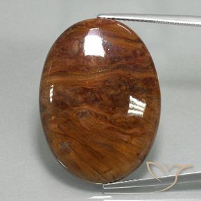 27.20ct Naturale Multicolore Pietersite, Ovale, Opaco