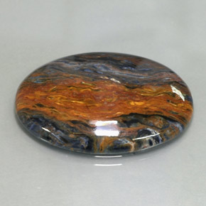 Pietersite naturale multicolore da 21,00 ct, taglio ovale, opaco