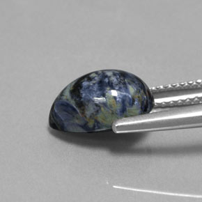 Pietersite naturale multicolore da 2,64 ct, taglio a pera, opaco