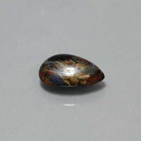 Pietersite naturale multicolore da 2,07 ct, taglio a pera, opaco