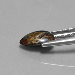 Pietersite naturale multicolore da 2,07 ct, taglio a pera, opaco