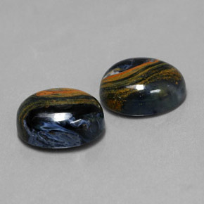 Pietersite naturale multicolore da  ct, taglio ovale, opaco