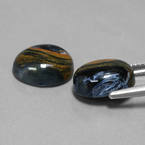 Pietersite naturale multicolore da  ct, taglio ovale, opaco