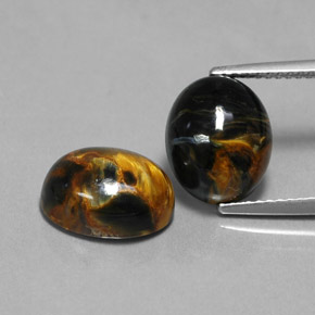 Gemme di Pietersite Multicolore naturale da  ct, Taglio ovale, Opaco