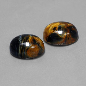 Gemme di Pietersite Multicolore naturale da  ct, Taglio ovale, Opaco