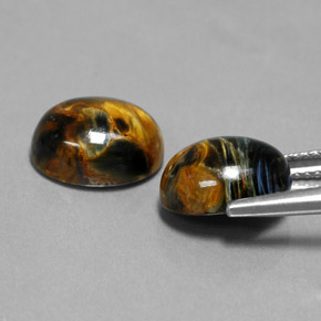 Gemme di Pietersite Multicolore naturale da  ct, Taglio ovale, Opaco