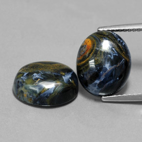 Pietersite naturale multicolore da  ct, taglio ovale, opaco