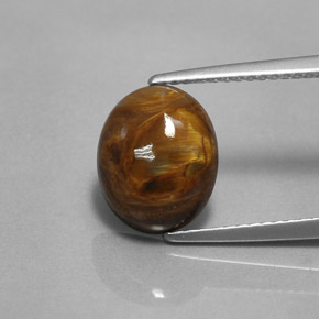 Pietersite naturale multicolore da 2,80 ct, taglio ovale, opaco