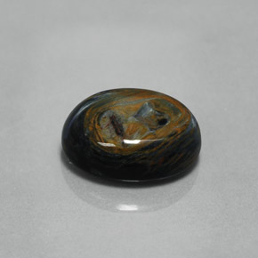 Pietersite naturale multicolore da 4,34 ct, taglio ovale, opaco