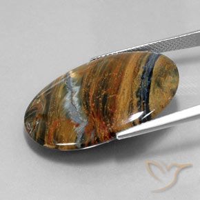 Pietersite Multicolore naturale da 19.85 ct, Ovale, Opaco