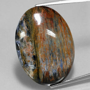 Pietersite Multicolore naturale da 28.09 ct, Taglio ovale, Opaco