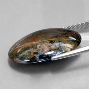 Pietersite Multicolore naturale da 28.09 ct, Taglio ovale, Opaco