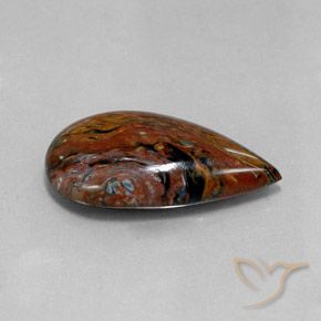 Pietersite Multicolore naturale da 13.70 ct, Forma a pera, Opaco