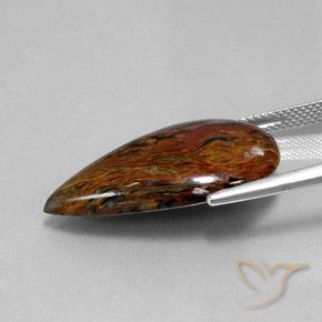 Pietersite Multicolore naturale da 13.70 ct, Forma a pera, Opaco