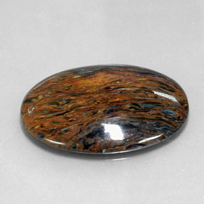 Pietersite naturale multicolore da 22,70 ct, taglio ovale, opaco