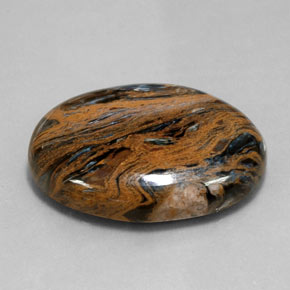 Pietersite naturale multicolore da 36,42 ct, taglio ovale, opaco