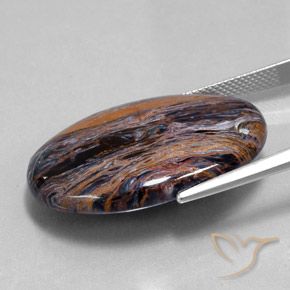 Pietersite Multicolore naturale da 26.39 ct, Ovale, Opaco
