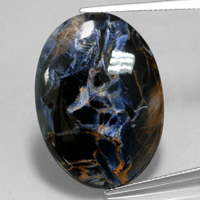 Pietersite multicolore naturale da 21,39 ct, taglio ovale, opaco