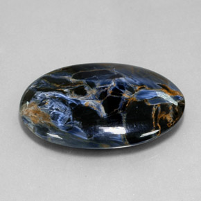 Pietersite multicolore naturale da 21,39 ct, taglio ovale, opaco