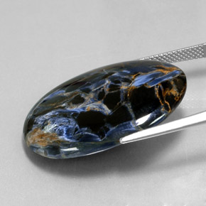 Pietersite multicolore naturale da 21,39 ct, taglio ovale, opaco