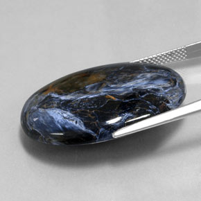 Pietersite naturale multicolore da 27,74 ct, taglio ovale, opaco