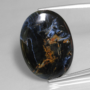 Pietersite Multicolore naturale da 24.54 ct, Taglio ovale, Opaco
