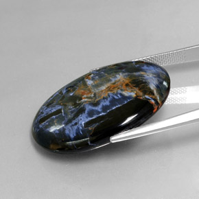 Pietersite Multicolore naturale da 24.54 ct, Taglio ovale, Opaco
