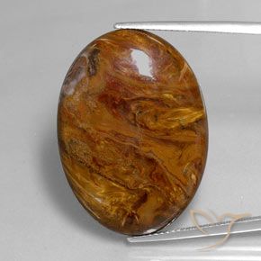 30.70ct Naturale Multicolore Pietersite, Ovale, Opaco