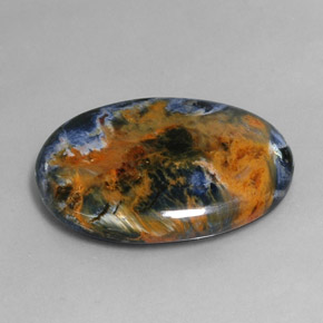 Pietersite naturale multicolore da 26,63 ct, taglio ovale, opaco