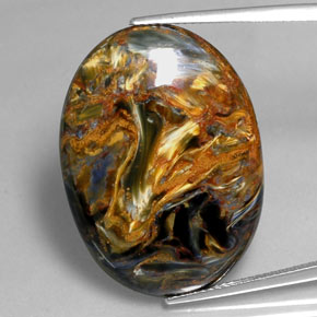 Pietersite Multicolore naturale da 30.21 ct, Taglio ovale, Opaco