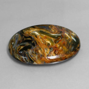 Pietersite Multicolore naturale da 30.21 ct, Taglio ovale, Opaco