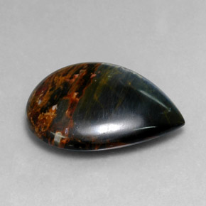 Pietersite Multicolore naturale da 20.63 ct, Forma a pera, Opaco