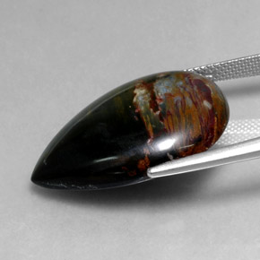 Pietersite Multicolore naturale da 20.63 ct, Forma a pera, Opaco