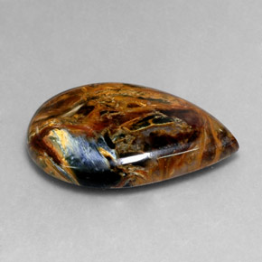 Pietersite Multicolore naturale da 21.25 ct, Forma a pera, Opaco