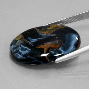 Pietersite Multicolore naturale da 27.99 ct, Taglio ovale, Opaco