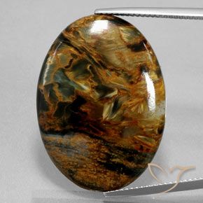Pietersite Multicolore naturale da 21.61 ct, Taglio ovale, Opaco