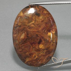 27.33ct Naturale Multicolore Pietersite, Ovale, Opaco
