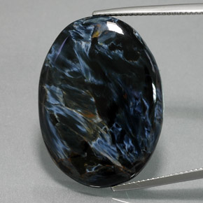 Pietersite naturale multicolore da 26,70 ct, taglio ovale, opaco
