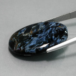 Pietersite naturale multicolore da 26,70 ct, taglio ovale, opaco