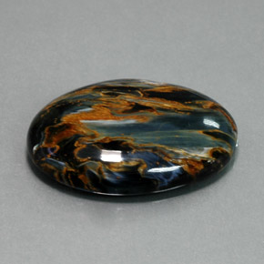 Pietersite Blu grigio naturale da 32.61 ct, Taglio ovale, Opaco